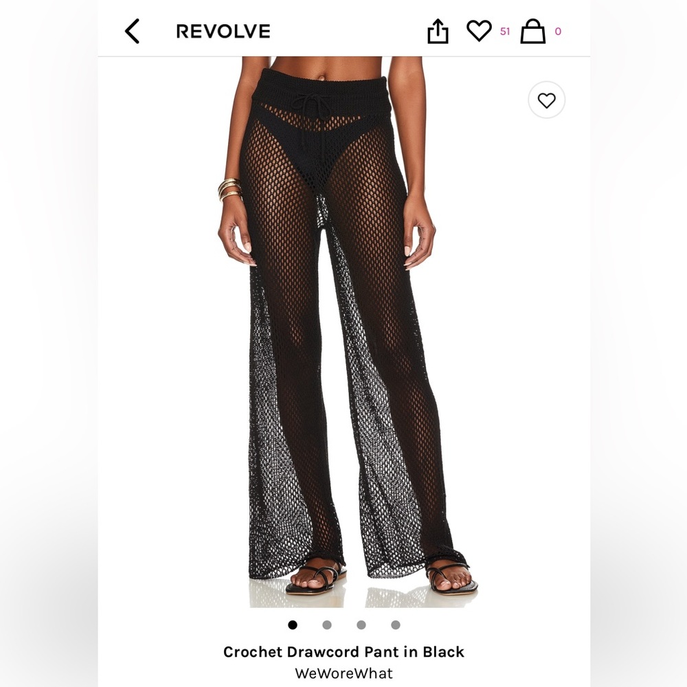 WeWoreWhat. Size Small. Crotchet cover-up pants. Black